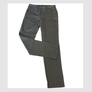 Mario Serrani Italy Straight Pant Sz 4 Gray Black Suiting Check/Tweed #225K